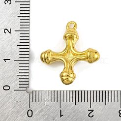 Natural Tiger Eye & 304 Stainless Steel Cross Pendants&nbsp;STAS-H221-01G-08