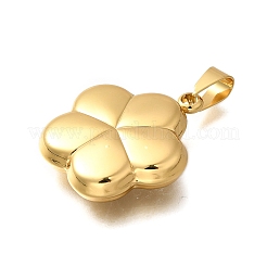 304ステンレスペンダント  花のチャーム  ゴールドカラー  28.5x25x7mm  穴：8x4mm&nbsp;BJEW-H200-10G-01