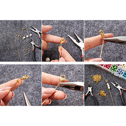 真鍮製つぶし玉カシメ玉  混合図形  ミックスカラー  2.5x2.5mm  穴：2mm&nbsp;KK-TA0007-57