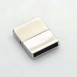 Tarnish Resistant Cuboid 304 Stainless Steel Bayonet Clasps&nbsp;STAS-N042-10
