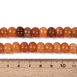 天然石ピンクアベンチュリンビーズ連売り  カボチャ  9.5~10.5x7.5~8.5mm  穴：0.8~1mm  約51個/連  15.75''（40センチメートル）&nbsp;G-T144-A09-02