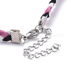 Faux Suede Cord Braided Necklaces&nbsp;NJEW-JN02505-01
