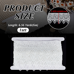 1Pc Polyester Lace Wavy Flower Ribbons&nbsp;OCOR-FG0002-89A