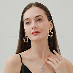 20スタイルのアクリル製ダングルスタッドピアス10個  合金イヤリングポスト  女性用ハーフフープピアス  六角形＆楕円形＆丸形  ミックスカラー  8~70x6~49mm  2個/スタイル&nbsp;EJEW-FI0001-64