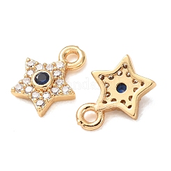 Brass Micro Pave Cubic Zirconia Charms&nbsp;CU-K002-01A-02