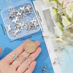 30Pcs Brass Stud Earring Findings&nbsp;KK-BBC0025-84S