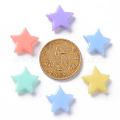 不透明なアクリルビーズ  スター  ミックスカラー  12.5x14x4mm  穴：1.4mm  約1195個/446g&nbsp;SACR-S306-01A