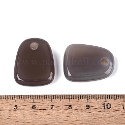 天然石グレーアゲートペンダント  台形チャーム  28.5~29x22.5~23x6~7mm  穴：3.5~5mm&nbsp;G-N362-06A