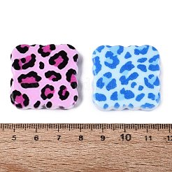 Leopard Printed Opaque Acrylic Beads&nbsp;OACR-Q199-07