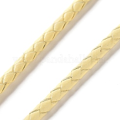 編み込みレザーコード  トウモロコシの穂の黄色  3mm  50ヤード/バンドル&nbsp;VL3mm-25