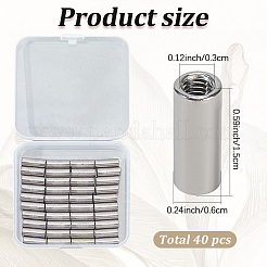 40Pcs 304 Stainless Steel Ear Nuts&nbsp;DIY-BBC0002-62