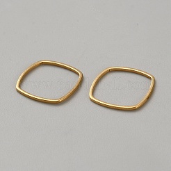 304ステンレススチールリンクリング  正方形  ゴールドカラー  16x16x1mm  内径：14x14mm&nbsp;LS-FIND-WH0424-06B-P