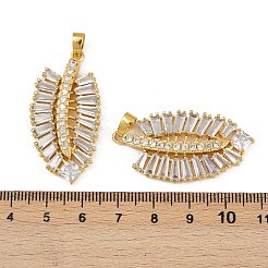 Rack Plating Brass Clear Cubic Zirconia Pendants&nbsp;KK-L236-04A-G