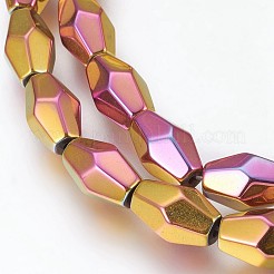 Electroplated Non-magnetic Synthetic Hematite Beads Strands&nbsp;G-P392-R02