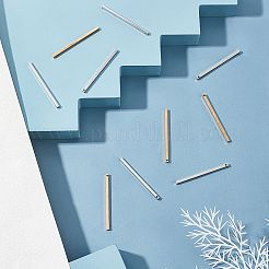真鍮チャーム  ストリップ/バー  プラチナ·ゴールデン  40x2x2mm  穴：1mm  2色  10個/カラー  20個/箱&nbsp;KK-AR0001-47