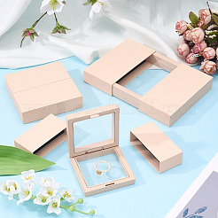 3 Bags 3 Styles Square Transparent PE Thin Film Suspension Jewelry Display Box&nbsp;CON-TA0001-38D
