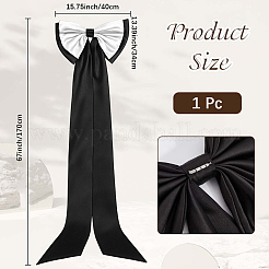 Detachable Polyester Big Bowknot for Garment Wedding Dress Accessories&nbsp;AJEW-WH20020-205G