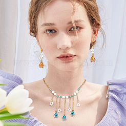 80Pcs 8 Colors Zinc Alloy with Cubic Zirconia Pendants&nbsp;FIND-UN0016-09