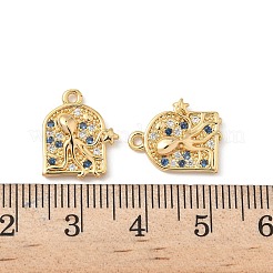 Brass Micro Pave Cubic Zirconia Charms&nbsp;X1-KK-C099-01E-G
