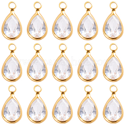 60Pcs Brass Micro Pave Cubic Zirconia Charms&nbsp;KK-BBC0027-86