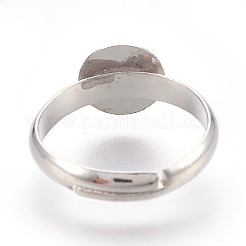 Adjustable Brass Finger Rings Components&nbsp;KK-L167-10B