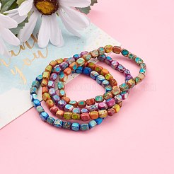 Natural Regalite/Imperial Jasper/Sea Sediment Jasper Beads Stretch Bracelets&nbsp;BJEW-JB05927