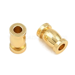 真鍮ビーズ  コラム  ラックめっき  長持ちメッキ  鉛フリー＆カドミウムフリー  18KGP本金メッキ  5x3mm  穴：1.5mm&nbsp;KK-CBA78C7-31G