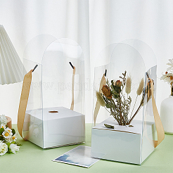 12 Sets Clear Plastic & Paper Flower Storage Boxes&nbsp;CON-BC0008-10C