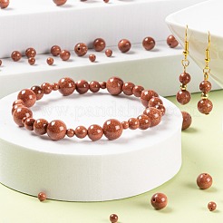 340Pcs 4 Sizes Synthetic Goldstone Beads Strands&nbsp;G-LS0001-11