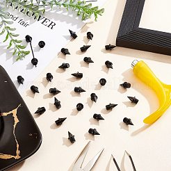 51個 2スタイル トラックシューズ DIYアクセサリー  スチールネイルバックル入り  ゴム製ステープルリムーバー  ミックスカラー  12x7mm&nbsp;DIY-GF0005-12