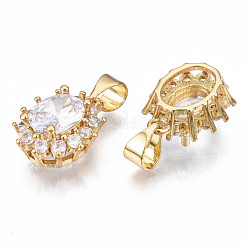 Brass Micro Pave Cubic Zirconia Charms&nbsp;KK-N227-54E-NF