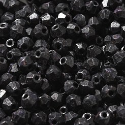 焼付塗装ガラスシードビーズ  双円錐形  ブラック  4.5x4mm  穴：1.1mm  約142個/10g&nbsp;X1-SEED-A032-02A-12