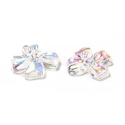 クリアアクリルカボション  ABカラー  蝶結び  クリアAB  11x11x3mm&nbsp;MACR-C009-07
