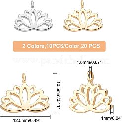 20Pcs 2 Colors Brass Charms&nbsp;KK-FH0002-18