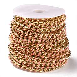 Golden Brass Enamel Curb Chain&nbsp;CHC-H103-07K-G