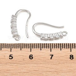 Brass Rhinestone Earring Hooks&nbsp;KK-C261-01C-P