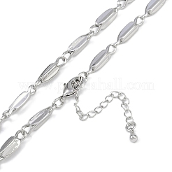 Rack Plating Brass Oval Link Chain Necklaces for Women&nbsp;NJEW-K382-16C-P