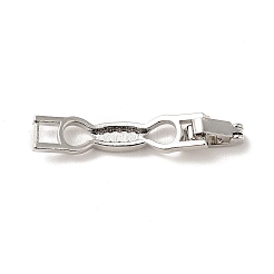 Bowknot Rack Plating Brass Clear Cubic Zirconia Watch Band Clasps&nbsp;ZIRC-H125-19P