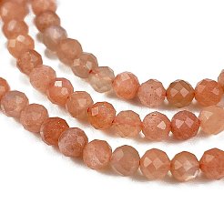 Natural Peach Moonstone Beads Strands&nbsp;G-C127-A02-02
