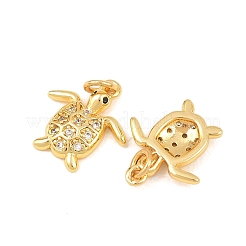 Brass Micro Pave Cubic Zirconia Charms&nbsp;KK-F927-08A-G