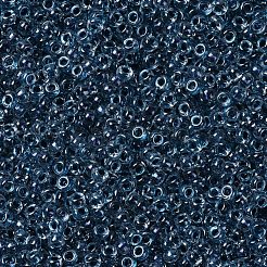 MIYUKIラウンドロカイユビーズ  日本製シードビーズ  （rr3207)マジックロイヤルアクアライニングクリスタル  11/0  2x1.3mm  穴：0.8mm  約1100PCS /ボトル  10 G /ボトル&nbsp;SEED-JP0008-RR3207