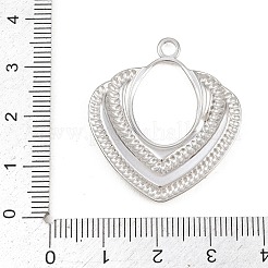 304ステンレスペンダント  ステンレス鋼色  ハートチャーム  34x29.5x3.5mm  穴：3mm&nbsp;STAS-L313-05C-P