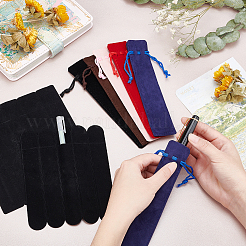 40Pcs Rectangle & Oval Velvet Pen Drawstring Bag&nbsp;AJEW-PH0003-26