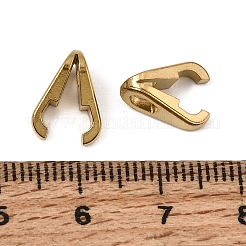 304ステンレススチールスナップオンベイル  ゴールドカラー  11.5x8.5x5.5mm  穴：3x2.5mm&nbsp;SA-CBAB7A7-01G