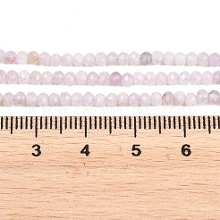 天然ラベンダーアメジストビーズ連売り  多面カット  ロンデル  3x2~2.5mm  穴：0.7mm  約167~209個/連  15.20~15.35インチ（38.6~39cm）&nbsp;G-RM250104-B7