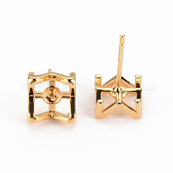 Brass Stud Earring Findings&nbsp;KK-S356-252-NF