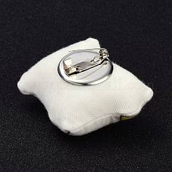漫画クマ不織布ブローチ  バックパックの服のためのpp綿ぬいぐるみ人形ブローチ  ホワイト  49x41x29mm&nbsp;JEWB-Z001-12