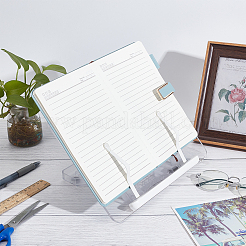 組み立てられた卓上アクリル本棚スタンド  本用ブックディスプレイイーゼル  雑誌  タブレット  透明  19.9x28.05x3.5cm&nbsp;AJEW-WH0083-96