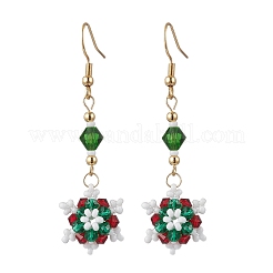 Glass Seed Beads Dnagle Earrings&nbsp;EJEW-MZ00501-04