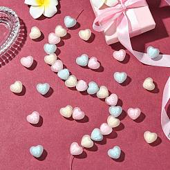45Pcs 3 Colors Rubberized Style Opaque Acrylic Beads&nbsp;OACR-CJ0002-56